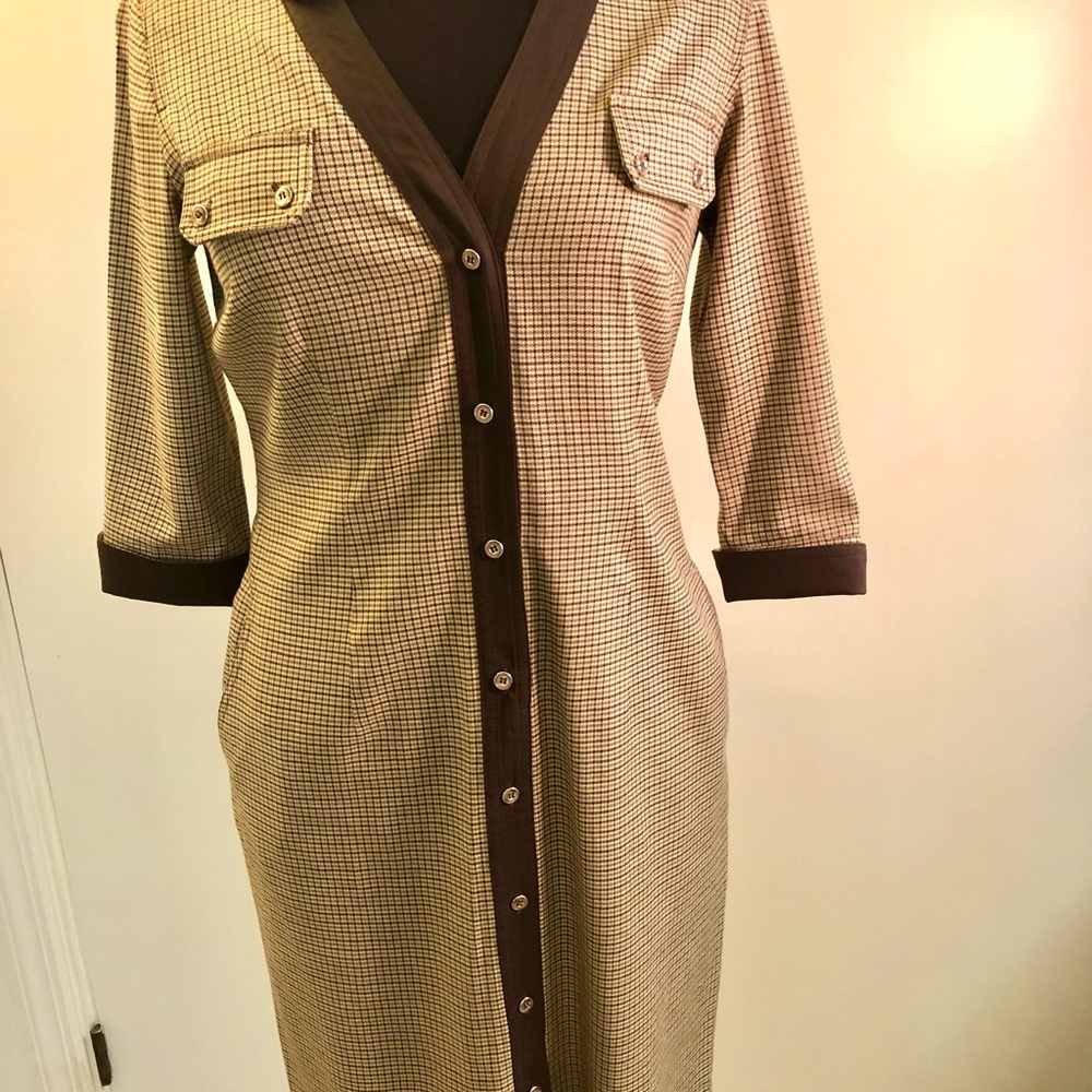 ETCETERA Plaid Shirt Dress